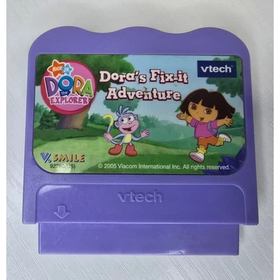 VTech VSmile Dora The Explorer Doras Fix It Adventure Game Cartridge Y2K 2005 - Image 1 of 2