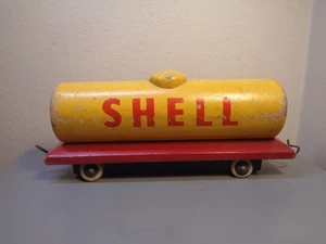 HANSE ( LEGO DENMARK ) VINTAGE 1950'S WOOD SHELL TRAIN WAGON VERY RARE ITEM VG - Picture 1 of 9