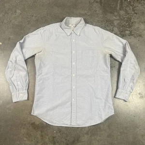 Uniqlo Oxford Shirt Mens Medium Blue Slim Fit Button Up Long Sleeve Preowned - Picture 1 of 22
