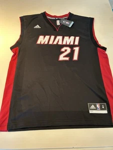 Youth Boys size M Medium Miami Heat WHITESIDE #21 Adidas NBA Basketball Jersey - Picture 1 of 9