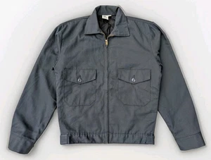 Vintage Mens 70s Red Kap Ike Work Delivery Jacket Gray Mechanic XS 34 USA Nos - Picture 1 of 11