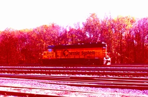 ORIGINAL KODACHROME SLIDE CHESSIE SYSTEM GP40-2 #4149 ELSMERE, DE FEBRUAR 1985 - Bild 1 von 1