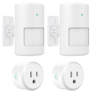 Motion Sensor Light Switch with Outlet, 2 Pack, PIR Infrared Motion Sensor Switc - Picture 1 of 7