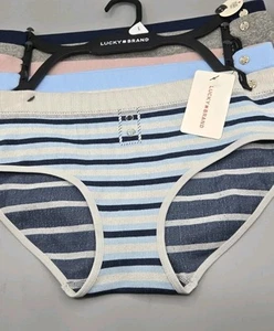 LUCKY BRAND Sz L SEAMLESS PANTIES SET OF 5 HIPSTER MULTICOLOR NYLON AND SPANDEX - Picture 1 of 8