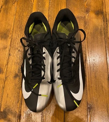 Nike Men’s Football Cleats Silver/Black Vapor Elite Hyperfuse  Size US 12 EUR 46 - Image 1 of 4