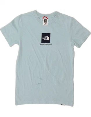 THE NORTH FACE Boys Graphic T-Shirt Top 8-9 Years Medium Blue Cotton BW42 - Image 1 of 4