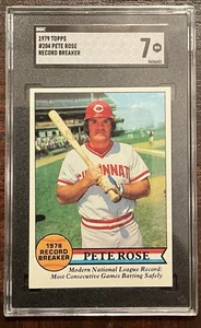 1979 Topps # 204 Record Breaker Pete Rose SGC 7 SGC CASI NUEVO ROJOS Cincinnati - Imagen 1 de 2
