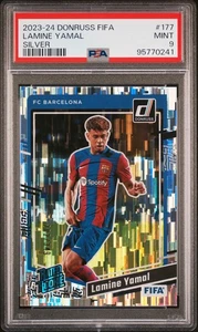 2023-24 Panini Donruss Fifa - Rated Rookie Lamine Yamal Silver /349 (RC) PSA 9 - Bild 1 von 2