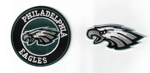(2) Philadelphia Eagles NFL  Logo + circle Embroidered Iron / Sew-On Patch - Picture 1 of 2