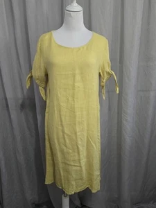 Vestido Terzo Millennio s.S lino amarillo - Imagen 1 de 8