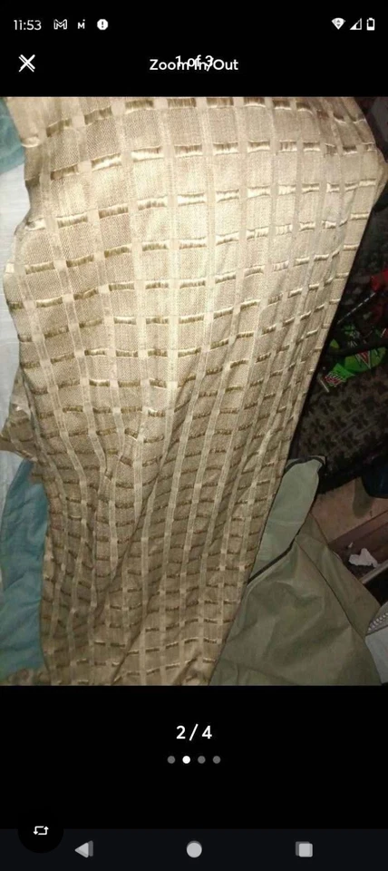 2 sets of curtain panels. 4 in total, 100 % polyester - Image 1 of 2