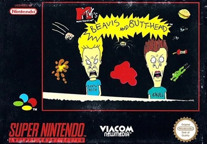 MTVs Beavis And Butthead - Nintendo Super NES SNES Action Video Game Boxed - Image 1 of 1