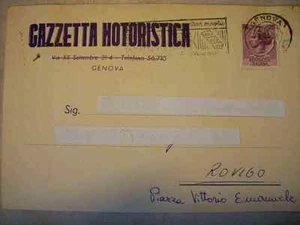CARTOLINA POSTALE GAZZETTA MOTORISTICA 1960 (m14-2) - Imagen 1 de 1