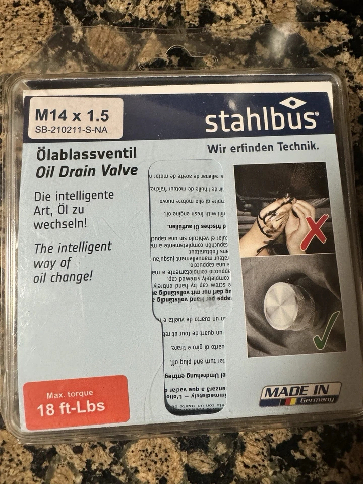 Válvula de drenaje de aceite de liberación rápida Ducati Panigale V4/1299 Stahlbus Foto 1 de 2