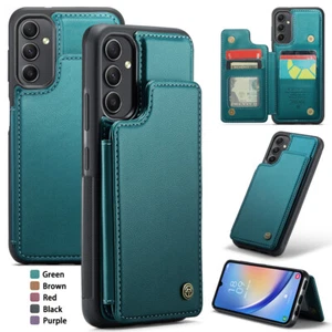 For Samsung Galaxy A55 A53 A33 A23 A15 A13 Leather Wallet Card Flip Stand Case - Picture 1 of 35