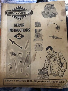 Original Briggs & Stratton 1973 Repair Instructions Owners Manual Book Service - Picture 1 of 9