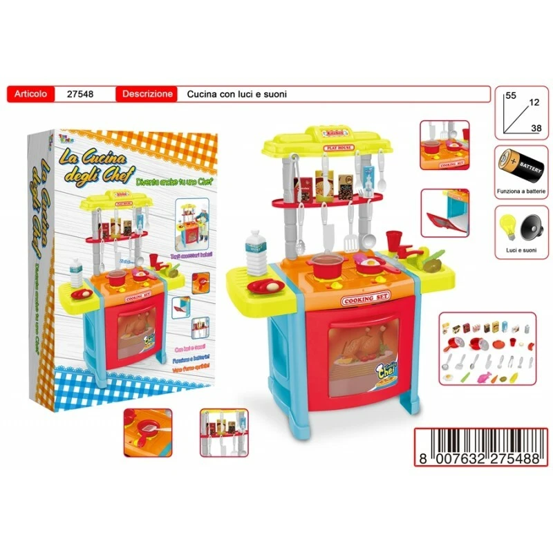 CUCINA GIOCATTOLO CON LUCI E SUONI 27548 TOYS GARDE - Immagine 1 di 1