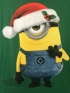 Original Universal Studios Santa Minion Christmas Celebrations NWOT T-shirt L - Picture 1 of 4
