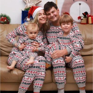2024 Family Christmas Matching Pajamas Set Xmas Adult Kids Mother and Daughter F - Picture 1 of 24