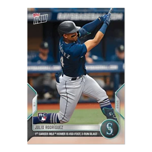 2022 TOPPS NOW #112 JULIO RODRIGUEZ - 1ST CAREER MLB HOME RUN - Picture 1 of 2