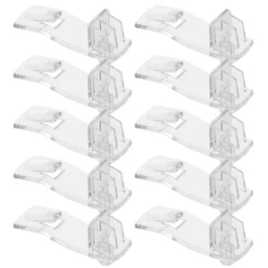 25pcs Transparent Plastic Kitchen Cabinet Shelf Pegs Clips Cupboard Holders - Picture 1 of 9