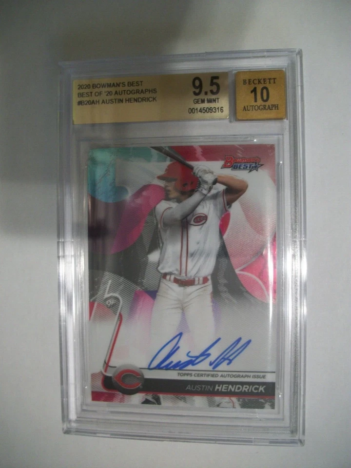 AUSTIN HENDRICK 2020 Bowman's Best of '20 AUTO BGS GEM MINT 9.5 Reds RC - Image 1 of 1