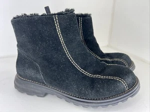 Ugg Boots Austalia Black Suede Side Zip Boots Womens 7 - Picture 1 of 7