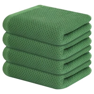 100% Cotton Waffle Weave Kitchen Towels 4-Pack Super Soft and Absorbent Kitch... - Picture 1 of 7