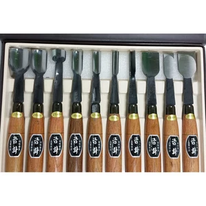 CHISEL graver Forged Steel FLAT ROUND Wood Carving Tools korea MADE 6~12pcs - Picture 1 of 11