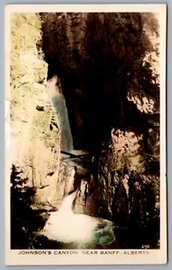 Postcard RPPC c1940s Bannf Alberta Johnson’s Canyon Gowen Sutton  - Picture 1 of 2