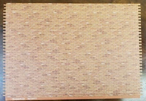 Dollhouse Red Orange Brick Seamless Embossed Paper 1:12 Scale World Model - Picture 1 of 4