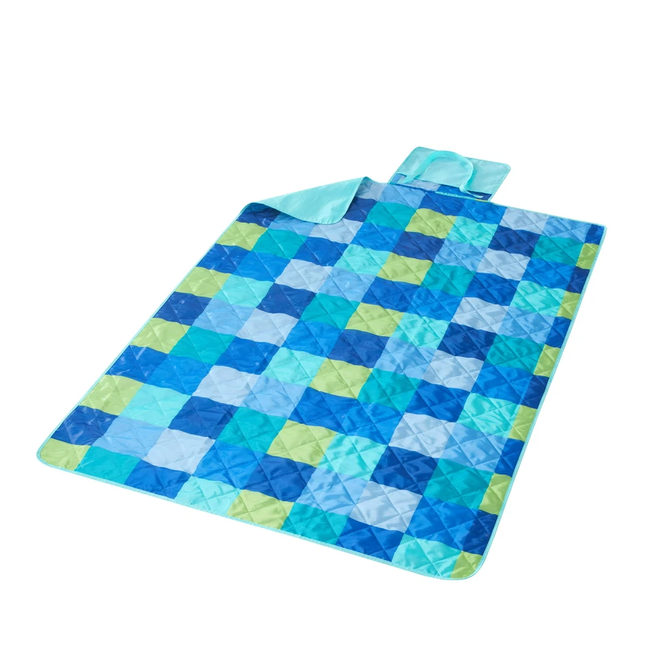 Mainstays MSS328029327311 Outdoor Blanket Blue Checkered