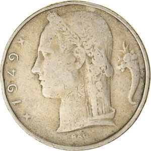 [#959494] Coin, Belgium, 5 Francs, 5 Frank, 1949, VF, Copper-nickel, KM:1