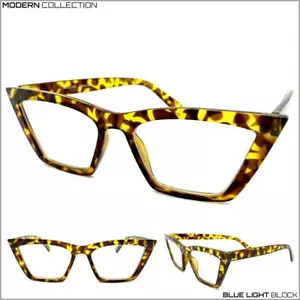 Classy Modern Retro Cat Eye Computer EYE GLASSES Clear Blue Light Blocking Lens - Bild 1 von 8