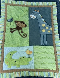 Tiddliwinks Baby Comforter/Quilt Zoo/Jungle Theme 32.5 X 40 - Picture 1 of 14
