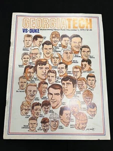 Programa de fútbol americano Duke University vs Georgia Tech 1975 - Imagen 1 de 7
