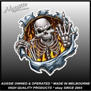 SKELETON FINGER - 150mm x 160mm - DECAL / STICKER - Bild 1 von 1