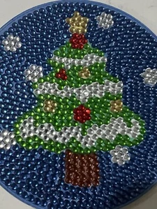 Hand Beaded Christmas Coasters - Picture 1 of 11