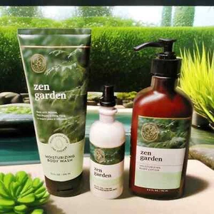 ZEN GARDEN BODY WASH, BODY LOTION, & ESSENTIAL OIL MIST AROMATHERAPY BATH & BODY - Picture 1 of 1