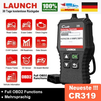 Launch CR319 OBD2 II dispositivo de diagnóstico coche automóvil escáner lector de errores lector de códigos