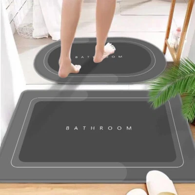 Rutschfeste Badezimmermatte Saugfähige Fußmatte Teppich Badteppich Badvorleger - Bild 1 von 4