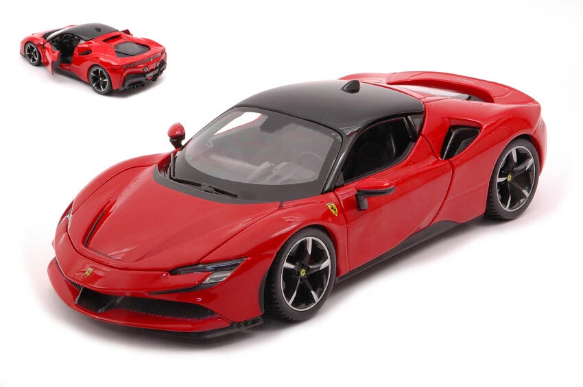 Coche Escala 1:24 Burago FERRARI SF90 HYBRID STRADALE 2019 Diecast - Imagen 1 de 1