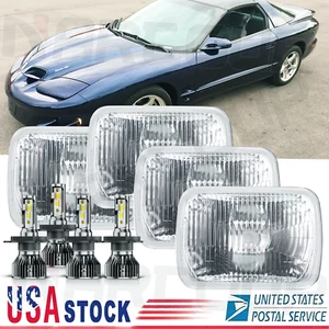 For Pontiac Firebird 1998-2002 Sunbird 1986-1994 4pcs " LED Headlights Hi/Lo - Picture 1 of 12