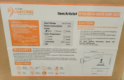 14in. Black Gooseneck Barn Light LED Fixture for Indoor/Outdoor Use – Photocell  - Image 1 of 4