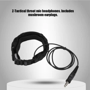 Throat Microphone Headset Throat Mic Headphones Flexible for Tablet Smart Device - Photo 1/9