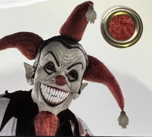 Scary Clown Jester Mask with Skulls with Hair, Halloween Cosplay Mask~Lš¤”š¤”K - Picture 1 of 2