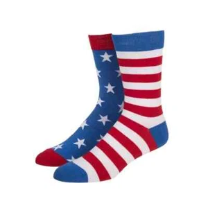 Bioworld American Flag Stars & Stripes Mens Crew Socks 10-13 B5 - Picture 1 of 1