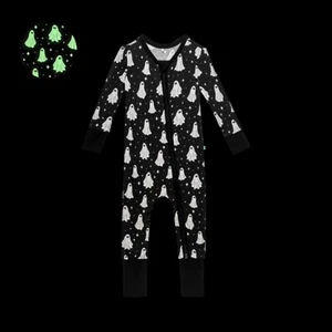 Posh Peanut "Ghostly" im Dunkeln leuchtender wandelbarer Strampler, 3T, Neu mit Etikett - Bild 1 von 2