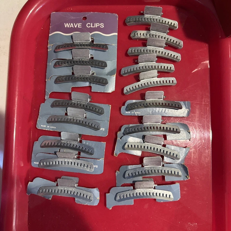 18 Goody Vintage 1950’s  Aluminum Hair Styling Wave Clips Beauty Shop New - Image 1 of 1