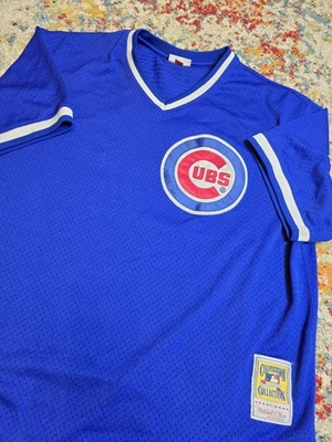 Camiseta deportiva de béisbol Mitchell & Ness Chicago Cubs 1984 Ryne Sandberg #23 para hombre 3XL  Foto 1 de 4